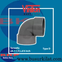 Knie / Elbow 90 Pvc Vinilon uk. 1 1/4 s.d 6 inch / Fitting Pvc Type D