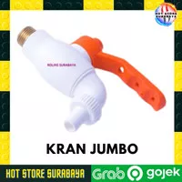 Kran Jumbo PVC PRR 1/2 3/4 inch Kran Air Tembok Drat Kuningan Engkol