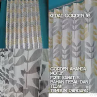 Gorden plisket Satin motif Gorden Cantolan kawat Gorden pintu kamar