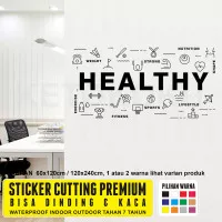 Stiker Motivasi Dinding Kantor Gym Cutting Sticker Kaca Sehat Health