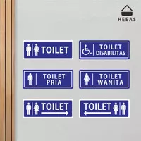 Stiker Toilet - Stiker Informasi Arah Toilet Pria Wanita