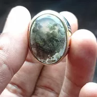 cincin batu akik lumut trenggalek super istimewa