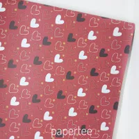 Kertas Kado Love Hati Merah Bungkus Kado Sansan Wawa