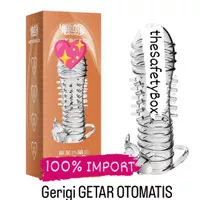 SEXY TOYS PRIA KONDOM GERIGI BERGETAR GETAR OTOMATIS IMPORT 100%