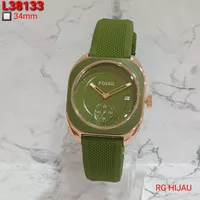 Jam Tangan Wanita Fossil Detik bawah Rubber Hijau