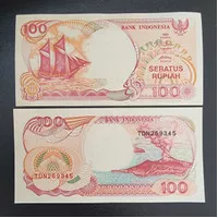uang kuno Rp. 100 tahun 1992 masih baru gress