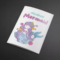 buku mewarnai anak PAUD buku belajar mewarnai mermaid putri duyung