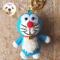 Gantungan Kunci/Tas - Boneka Amigurumi/ Crochet/ Rajut Doraemon