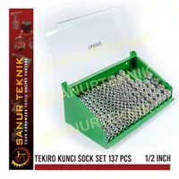 TEKIRO Socket Chest Set 1/2" 137 PCS / Kunci Sock Set 137 Pcs 1/2 inch