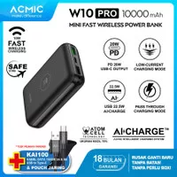 ACMIC W10PRO Fast Wireless Charge PowerBank 10000mAh QC3.0+Micro USB