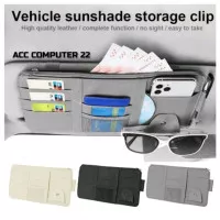 Sun Visor car Storage Organizer Pocket tas dompet uang cd kartu mobil