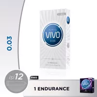 Sensitif Kondom Vivo 0,03 - Kemasan 12 pcs