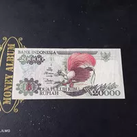 uang kertas kuno 20000 cendrawasih tahun 1995