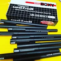 Ballpoint pulpen pen boxy uniball uni ball UB-105 - Hitam dan merah