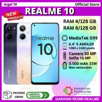 REALME 10 4G 8/128 GB GARANSI RESMI, REALME 10 4/128 GB