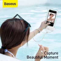 Baseus Lets Go Slip Cover Waterproof Bag Phone Case HP Anti Air Basah