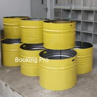 Drum/Tong Sampah Besi 100 Liter Warna Kuning -BEKAS