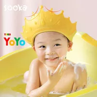 Topi Keramas Anak Bayi Mahkota Pelindung Air Bayi Baby Shower Cap Lucu