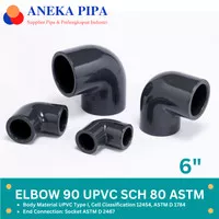Elbow 90 PVC Sch 80 Size 6 Inch