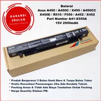 Baterai Asus A450 A450C X450 A450CC A450LC X450E X452E X452EA X452C