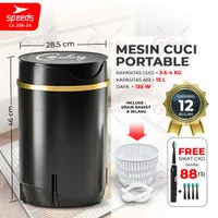 SPEEDS Mesin Cuci Kecil Portabel Mini Washing Machine Pengering 206-24
