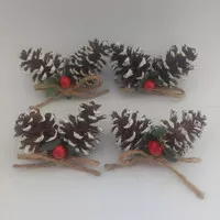 Pinus Natal Salju Lobi Pinus Putih Kering - Pine Christmas Decoration