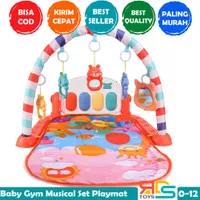 Baby Gym Musical Set Musik Bayi Playmat Matras Mainan Piano Gym Rack