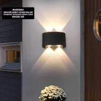 Lampu Dinding Taman 2 Arah 4 watt Waterproof Outdoor Pilar Minimalis