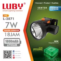 Luby Senter Kepala Super Terang LED L-2871 500 Meter 18 Jam