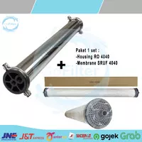 PAKET HOUSING MEMBRAN RO 4040 STAINLESS+MEMBRAN UF 4040 ULTRAFILTRASI