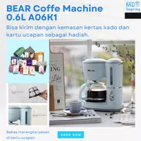 Mesin Kopi Otomatis BEAR 600ml Coffee Machine Tea Maker Drip Teh Kaca