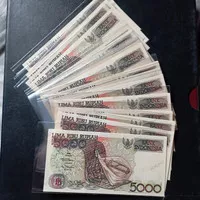 uang kuno 5000 rupiah sasando tahun 1992
