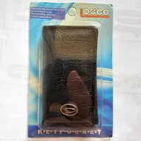 Dompet Sarung STNK Kunci Mobil, Motor Kulit motif logo Daihatsu Hitam