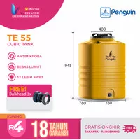 Toren Air Penguin Kotak 500 L Tandon Tangki Air TE 55 Cubic Tank Kubik