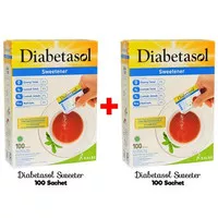 Diabetasol gula Sweetener Sachet 200 Sachet (nol kalori) 1 pack