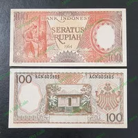uang kuno Rp. 100 tahun 1964 seri pekerja AUNC