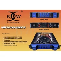 POWER Amplifier RDW NR1004 MK3 4CHANNEL ORIGINAL nr 1004 mk3
