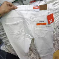 Celana Skinny jeans pria panjang putih bersih Pull & Bear Stretch