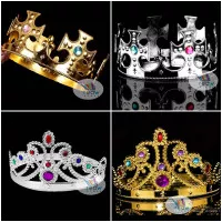 Mahkota Pesta Raja / Ratu, Crown Party King / Queen (Gold, Silver)