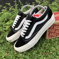 SEPATU VANS OLD SKOOL CANVAS DT BLACK WHITE