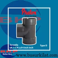 Tee / Fitting T Pvc Pralon Abu 1 1/4 s.d 4 inch / Sambungan Pipa Pvc D