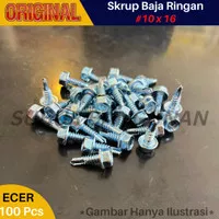 Skrup / Sekrup Baja Ringan 10 x 16 Baut Canal C (Ecer isi 100 Pcs)