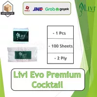 Tissue/Tisu Livi Evo Premium Sensation Cocktail Napkin 100`s/Pack