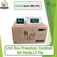 Tissue/Tisu Livi Evo Premium Sensation Cocktail Napkin 60 Packs/Carton