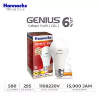 Hannochs Lampu Emergency Bohlam LED GENIUS 6W Cahaya Putih