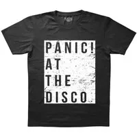 Baju Kaos Band Panic At The Disco Square Logo / Premium Tshirt Musik