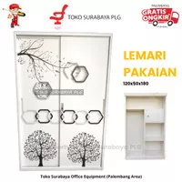 Lemari Pakaian Besi 2 Pintu Sliding Baju Plat Besi Geser Jumbo S 03 M