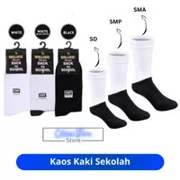 Kaos Kaki Sekolah SD SMP SMA / Kaus Kaki [Hitam - Putih - Hitam Putih]