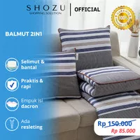 Balmut Bantal Selimut Karakter 2in1 Bedcover Lipat Motif Anak Dewasa