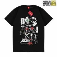 SAKAZUKI Kaos Baju Kamen Rider Black RX Ksatria Baja Hitam Anime Kaos